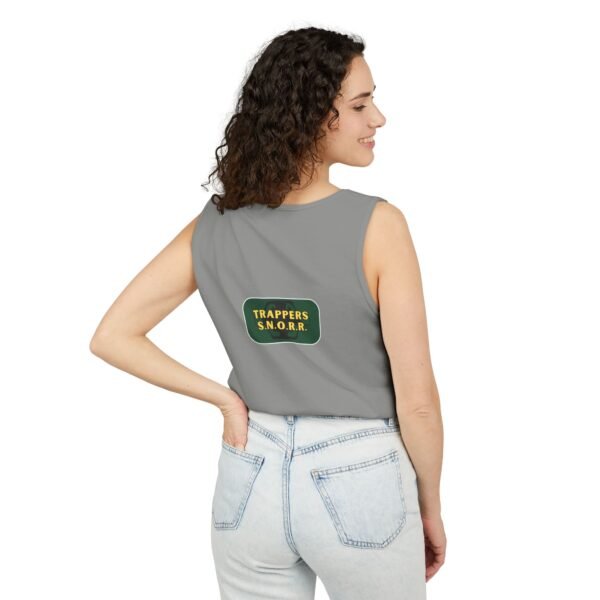 Garment-Dyed Tank Top - Trappers S.N.O.R.R., Casual Summer Wear, Unique Gift for Outdoors Lovers, Beach Style, Vintage Vibes - Image 8
