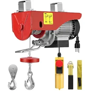 VIVOHOME Electric Hoist, 110V 440 Lbs Winch with Remote Control, Zinc-Plated Steel Wire Hoist for Garage, Warehouses, Factories 38ft Lifting Height with Emergency Stop Switch ETL Listed