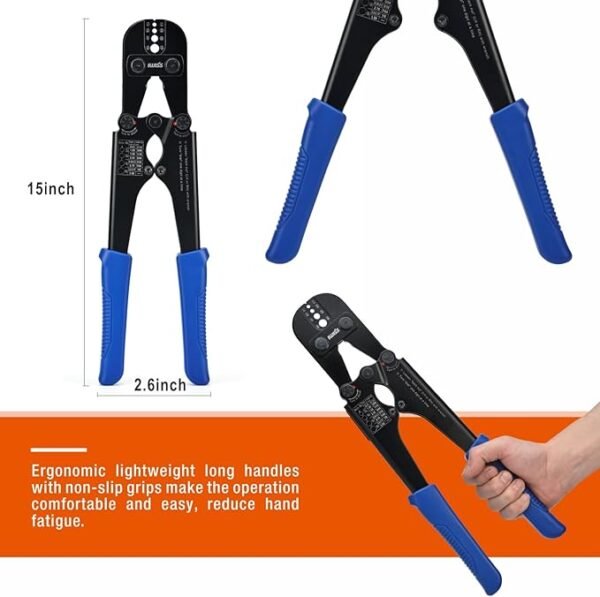 iCrimp Wire Rope Crimping Tool for Aluminum Oval Sleeves, Double Sleeves, Crimping Loop sleeve from 3/64-inch to 1/8-inch - Image 5