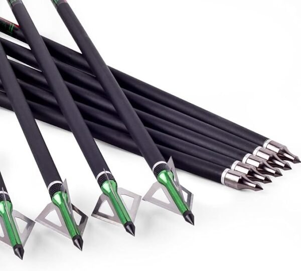 LWANO Crossbow Bolts 20 22 Inch Carbon Archery Arrows 12 Pack and 6 Pack Hunting Broadheads kit - Image 5