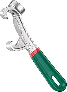 Upgraded Bucket Opener Tool 5 Gallon, 8.5 Inch Aluminum Paint Bucket Lid Opener Wrench with Non-slip Rubber Handle Grip, Metal Can Opener Lid Pail Remover Tool for Home Industrial