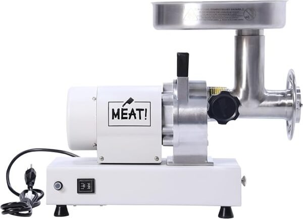 MEAT! .5 HP Dual Meat Grinder with 3 Stuffing Tubes, 2 Stainless Steel Grinding Plates, and a Stainless Steel Stuffing Plate for Making Ground Meat - Image 2