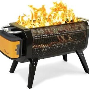 BioLite FirePit+ Smokeless Fire Pit and Grill, Charcoal and Wood Burn with Integrated Fan