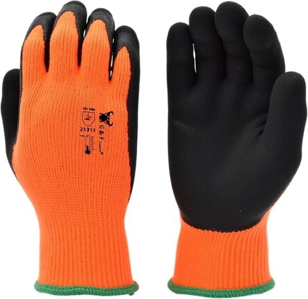 G & F 1528XL GripMaster Cold Weather Outdoor Work Gloves, Winter Driving Gloves, Micro-Foam Latex Double Coated, heavy Duty, XLarge, 1 Pair