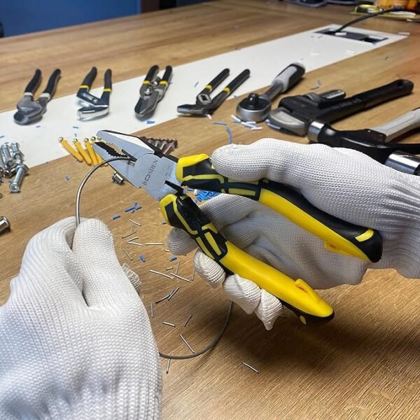 BOOSDEN 8 inch Lineman's Pliers - Side Cutters Combination Pliers with High Leverage and Wire Cutter Function - Image 4